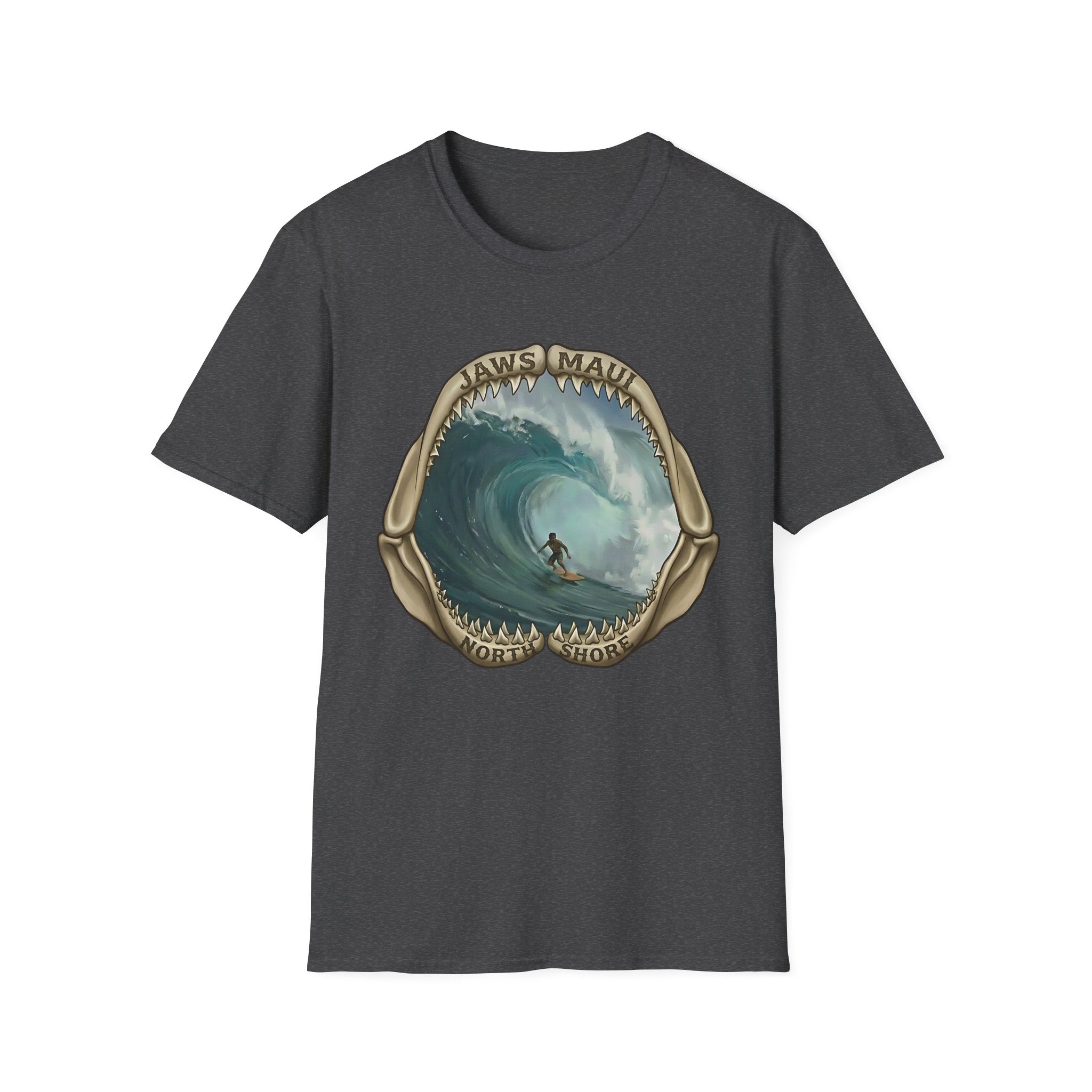 Jaws Maui Big Wave Surfer T-Shirt — Shark Jaws Graphic