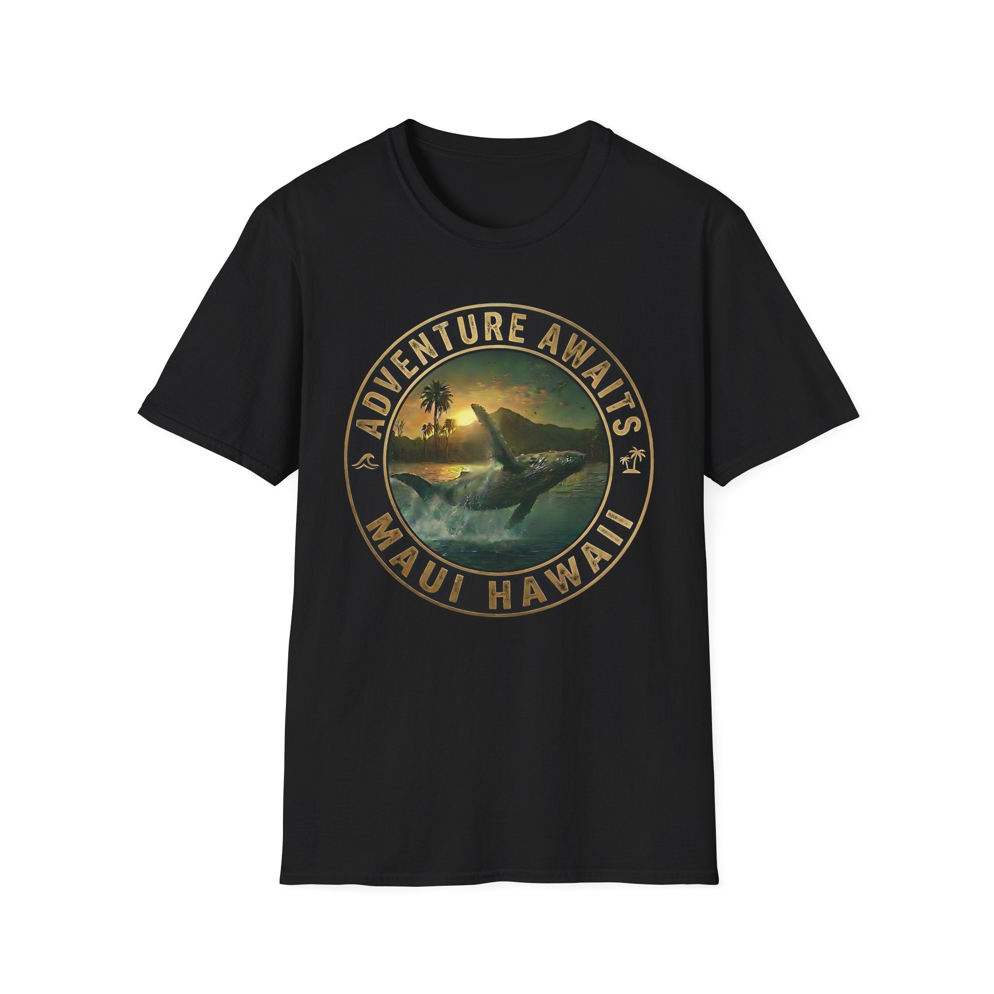 Maui Whale Jump T-Shirt — Island Ocean Sunset Tee