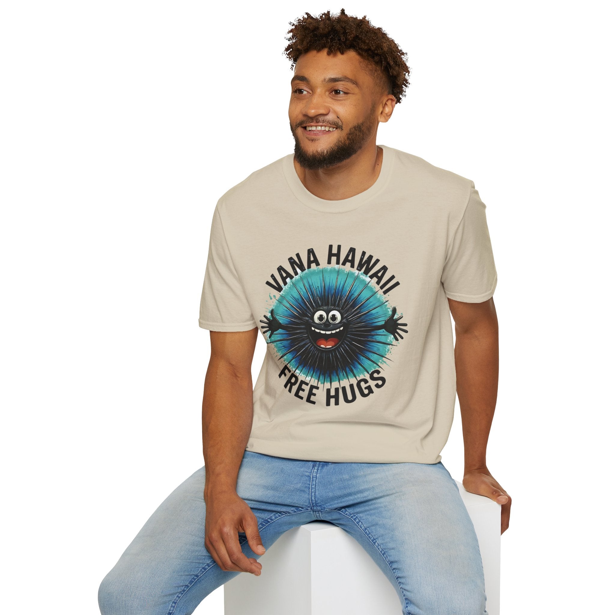Hawaiian Sea Urchin Hug T-Shirt — Funny Ocean Creature Tee