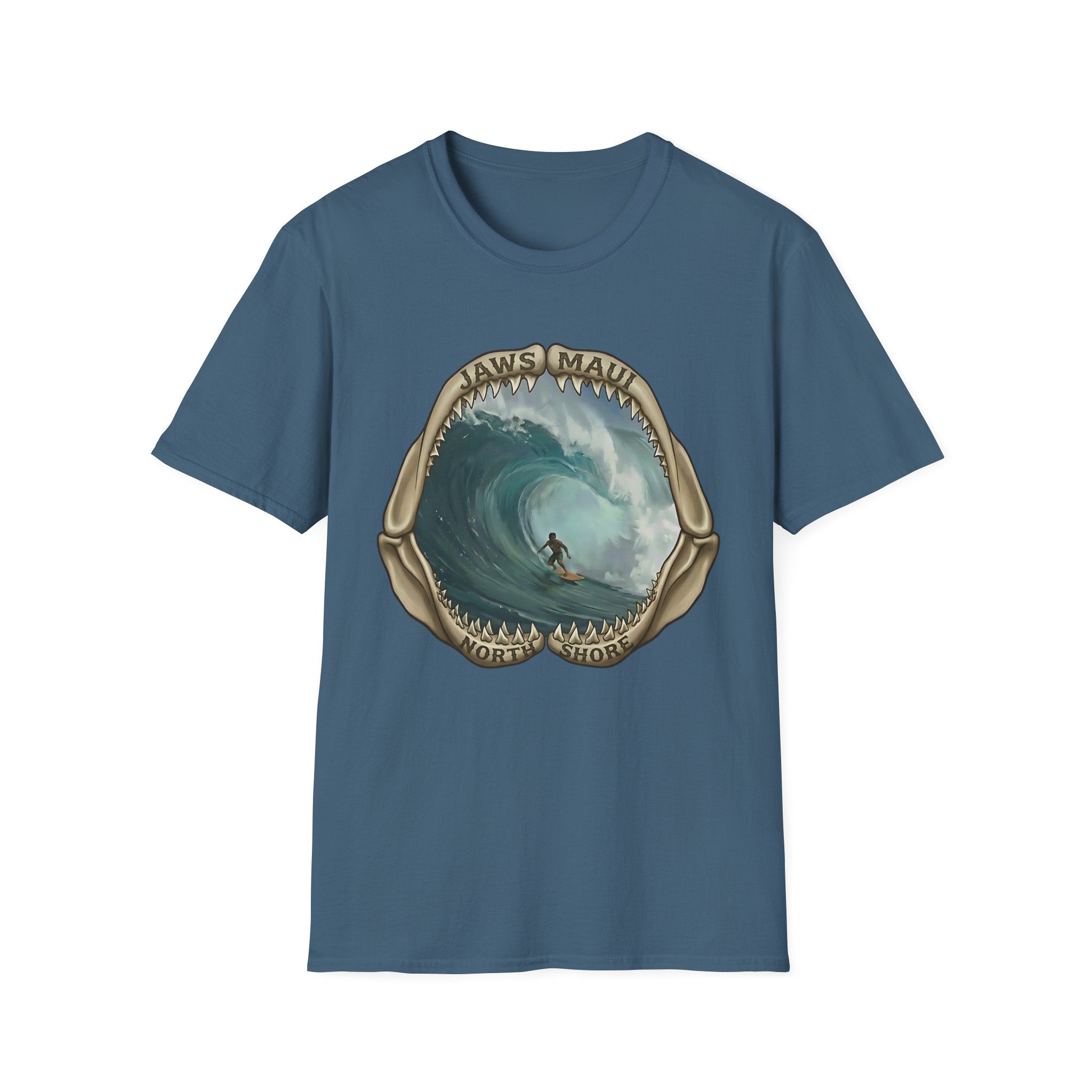 Jaws Maui Big Wave Surfer T-Shirt — Shark Jaws Graphic
