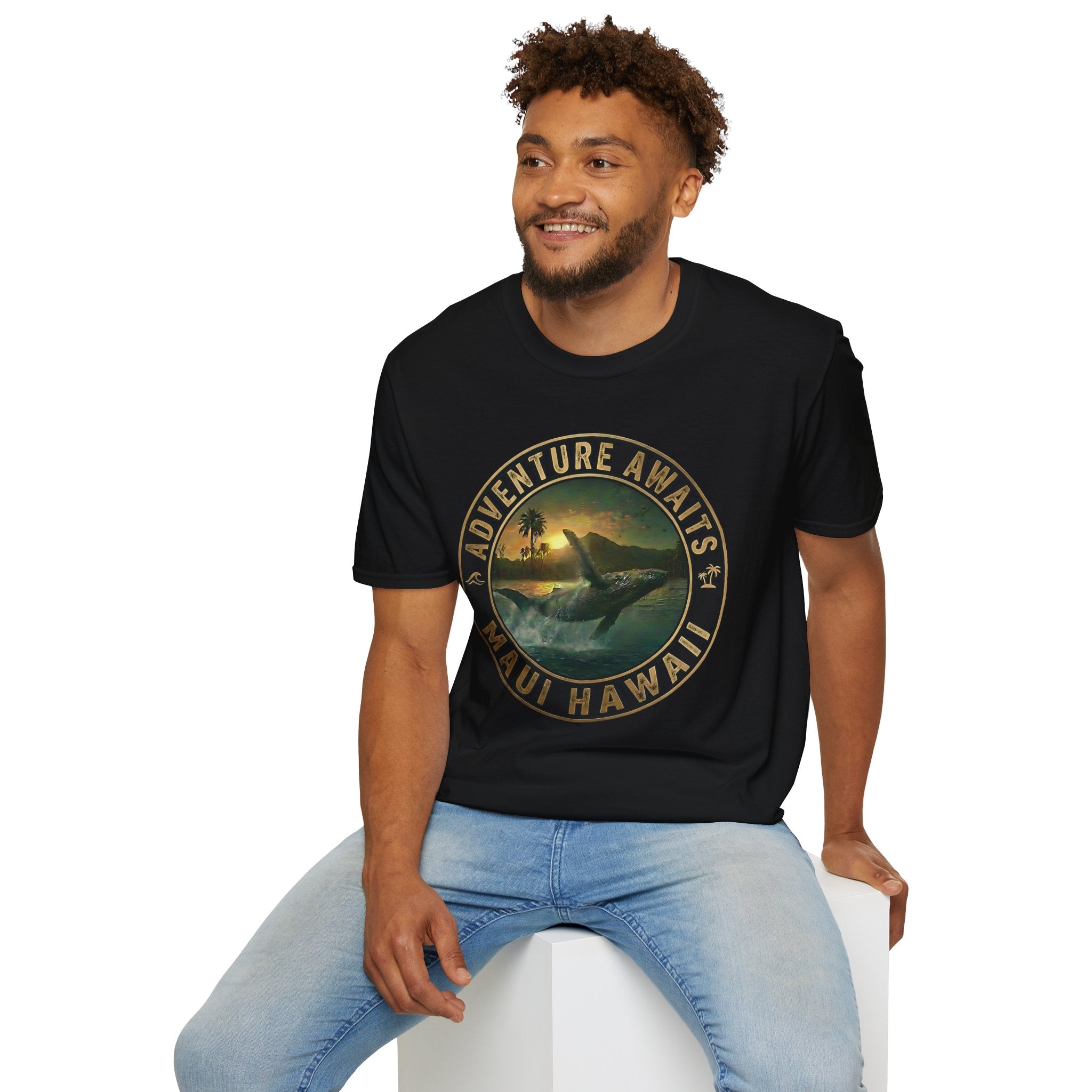 Maui Whale Jump T-Shirt — Island Ocean Sunset Tee