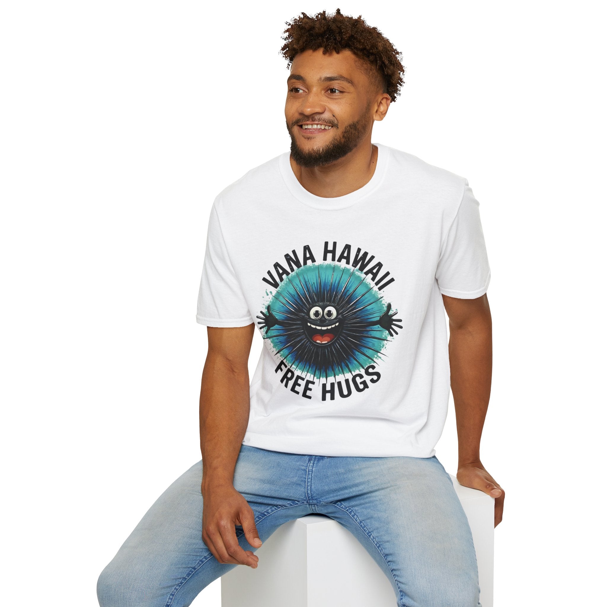 Hawaiian Sea Urchin Hug T-Shirt — Funny Ocean Creature Tee