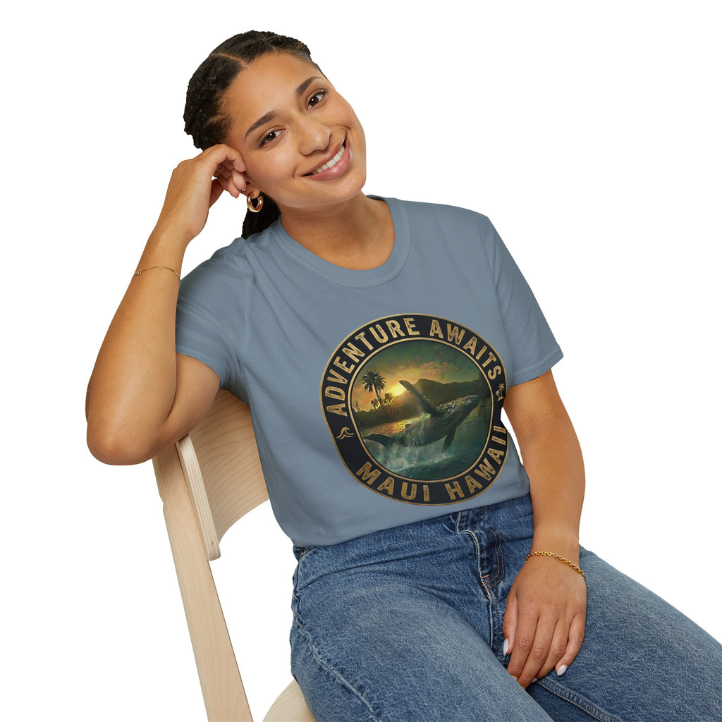 Maui Whale Jump T-Shirt — Island Ocean Sunset Tee
