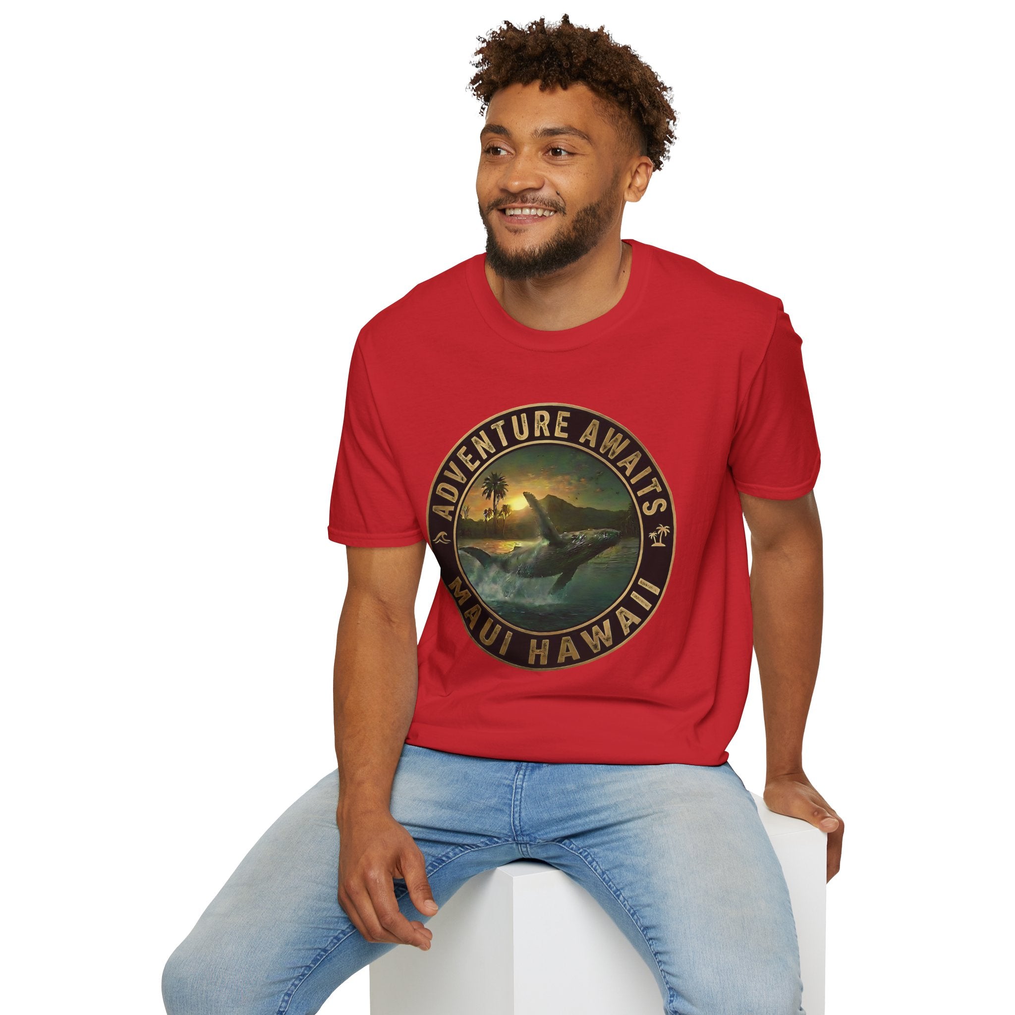 Maui Whale Jump T-Shirt — Island Ocean Sunset Tee
