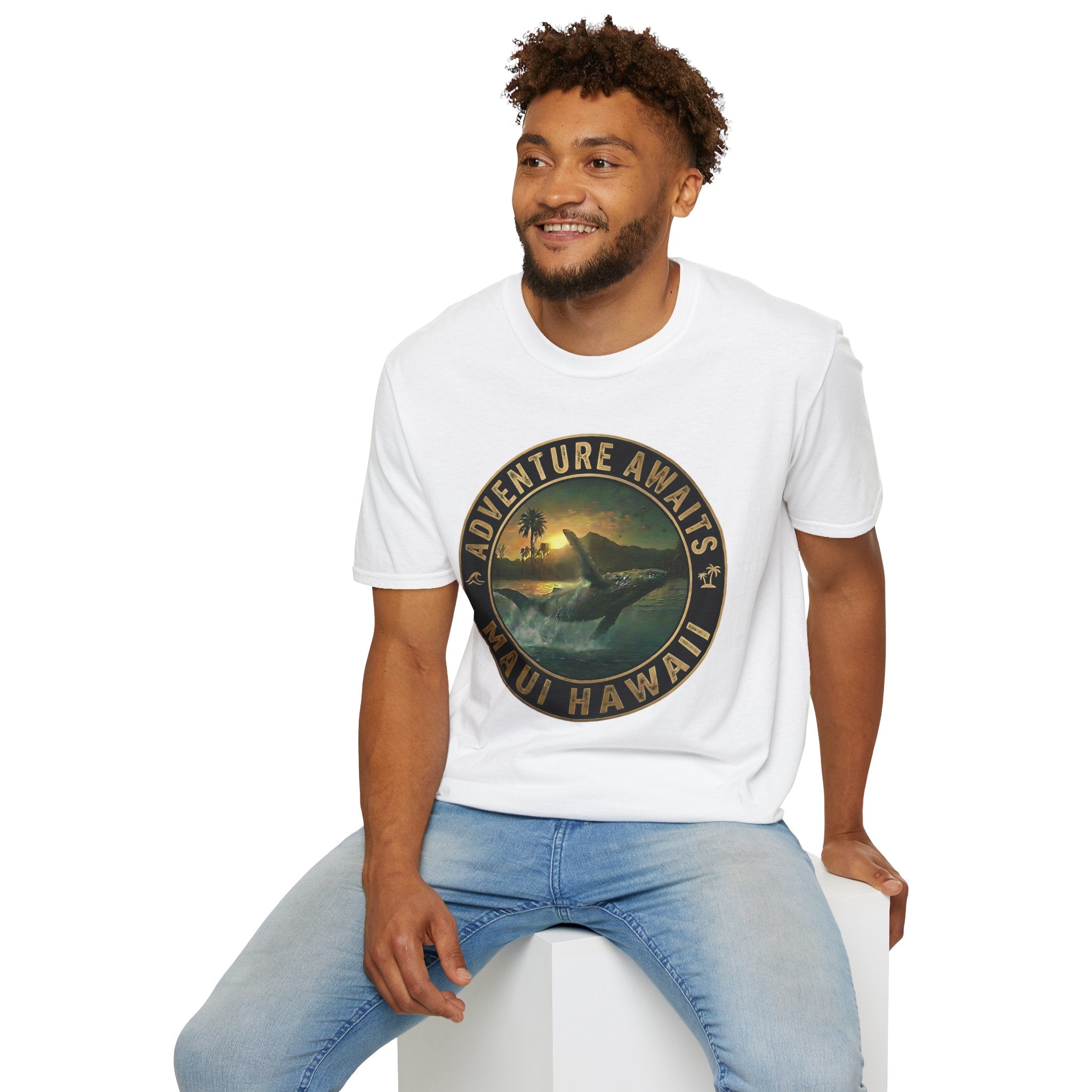 Maui Whale Jump T-Shirt — Island Ocean Sunset Tee