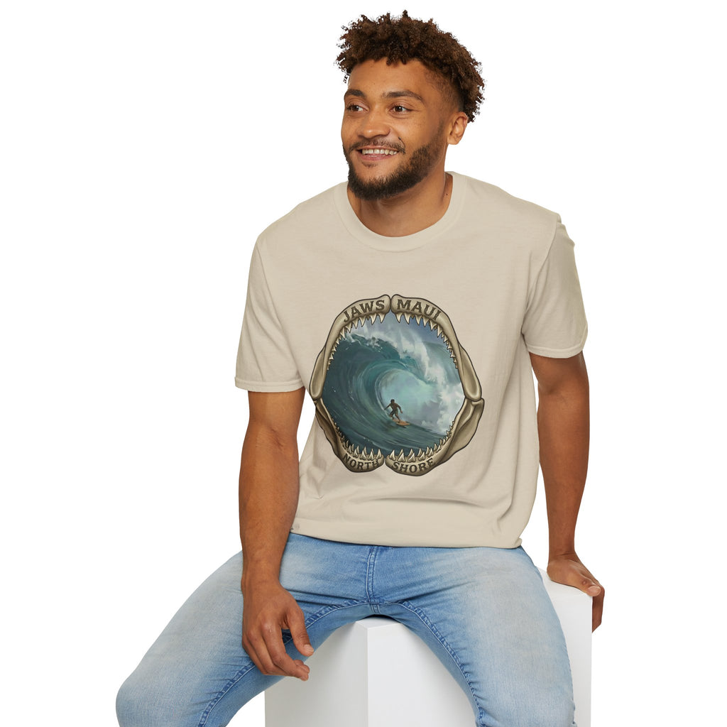 Jaws Maui Big Wave Surfer T-Shirt — Shark Jaws Graphic