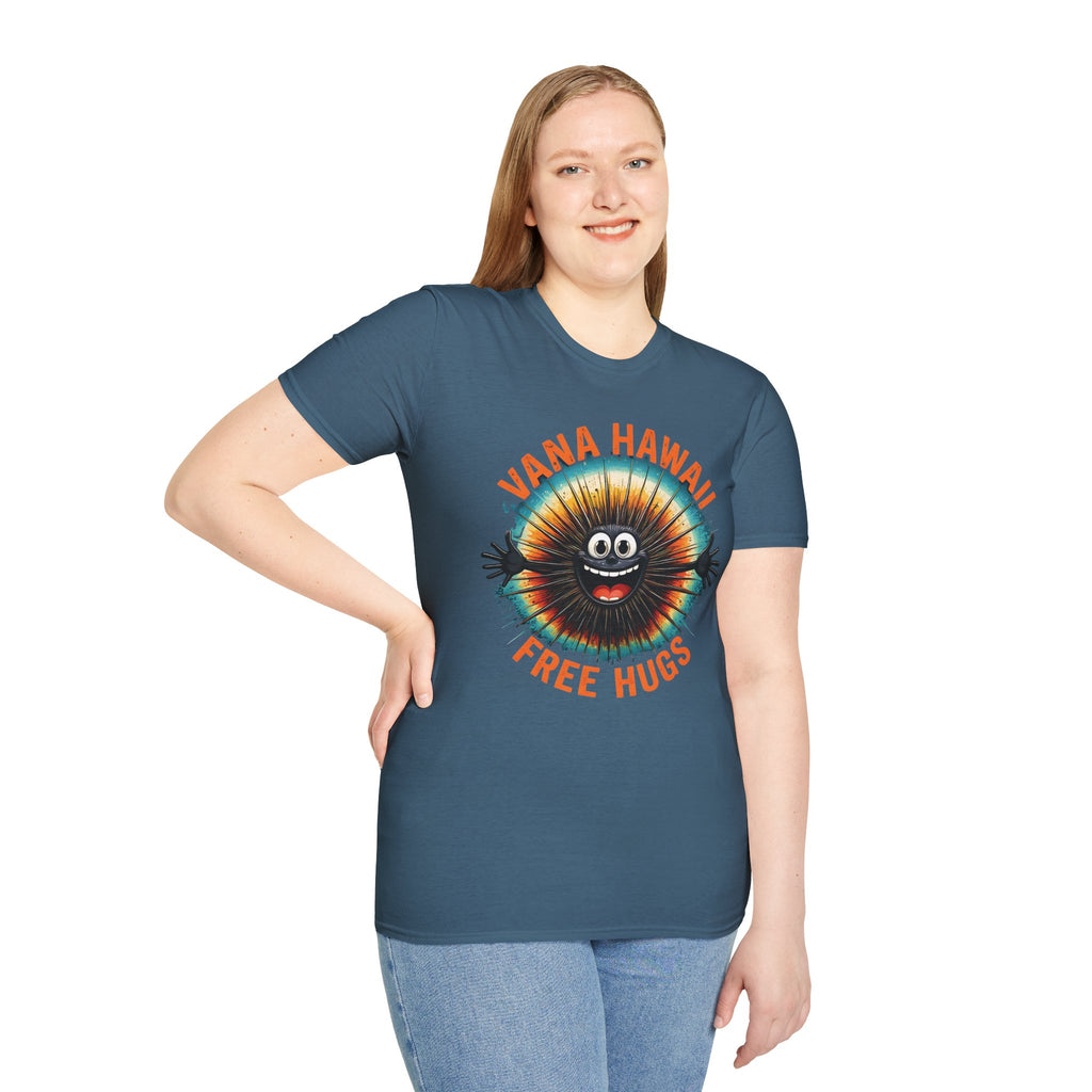 Hawaiian Sea Urchin Hug T-Shirt — Funny Ocean Creature Tee
