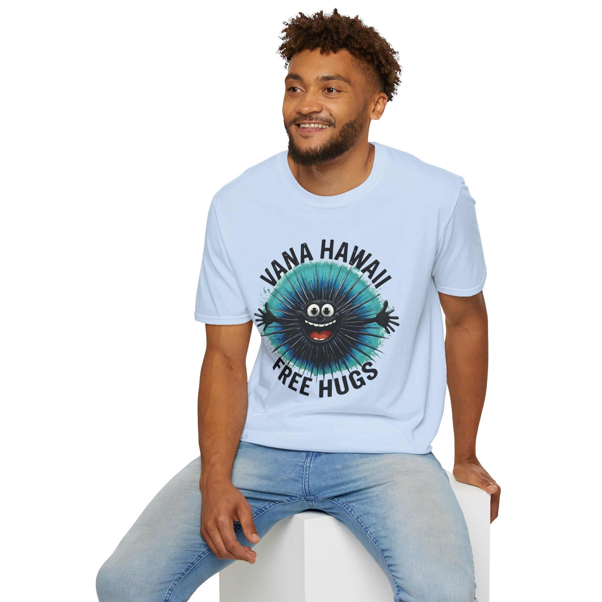 Hawaiian Sea Urchin Hug T-Shirt — Funny Ocean Creature Tee