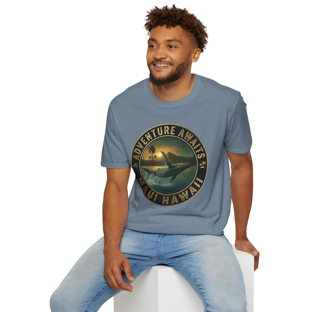 Maui Whale Jump T-Shirt — Island Ocean Sunset Tee