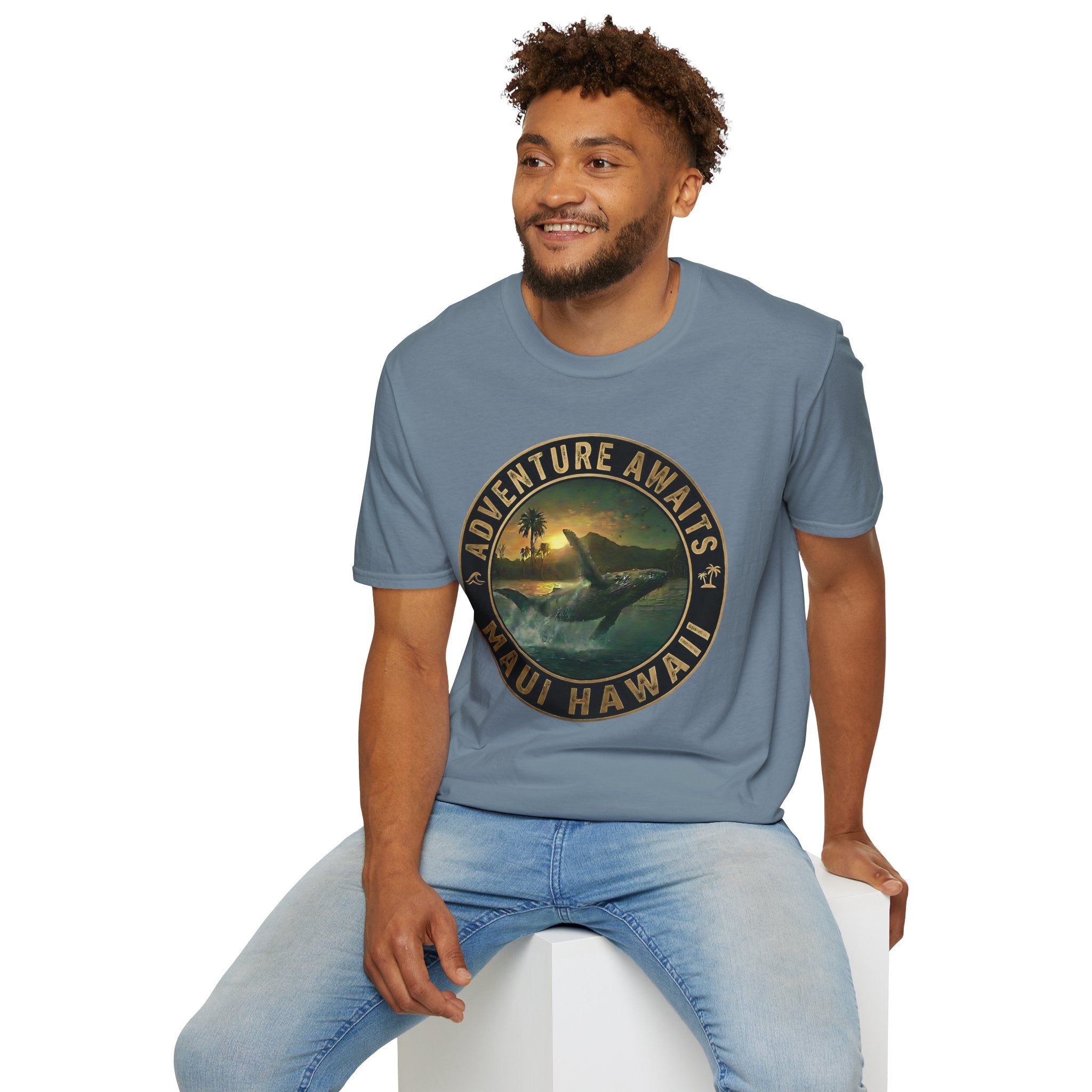 Maui Whale Jump T-Shirt — Island Ocean Sunset Tee