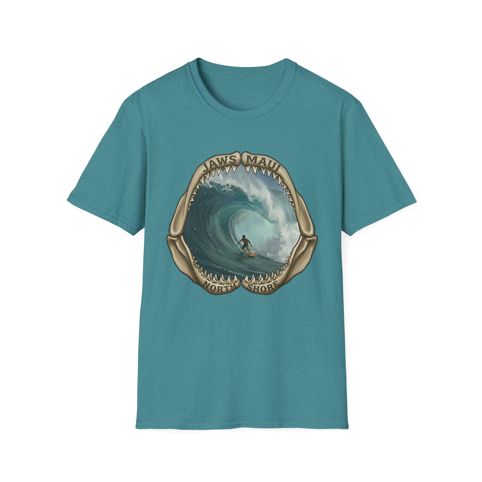 Jaws Maui Big Wave Surfer T-Shirt — Shark Jaws Graphic