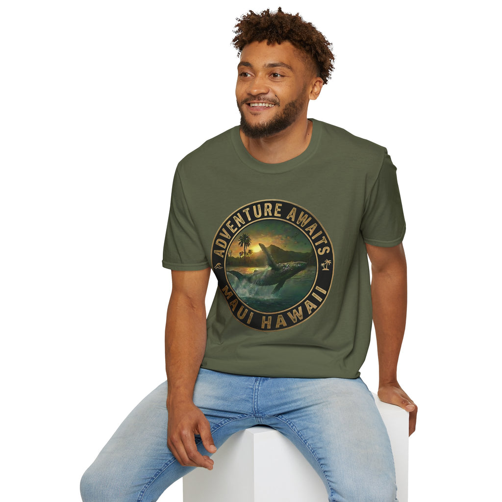 Maui Whale Jump T-Shirt — Island Ocean Sunset Tee