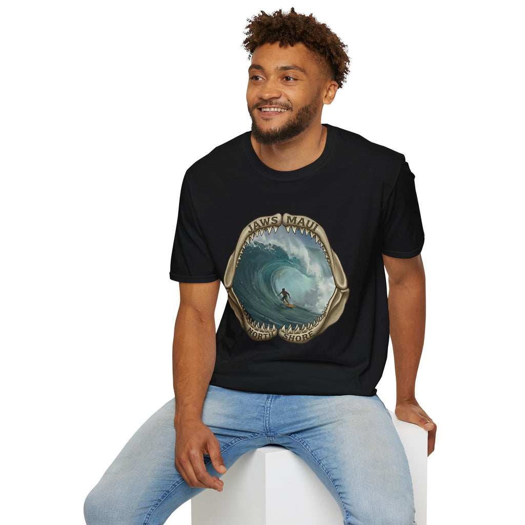 Jaws Maui Big Wave Surfer T-Shirt — Shark Jaws Graphic