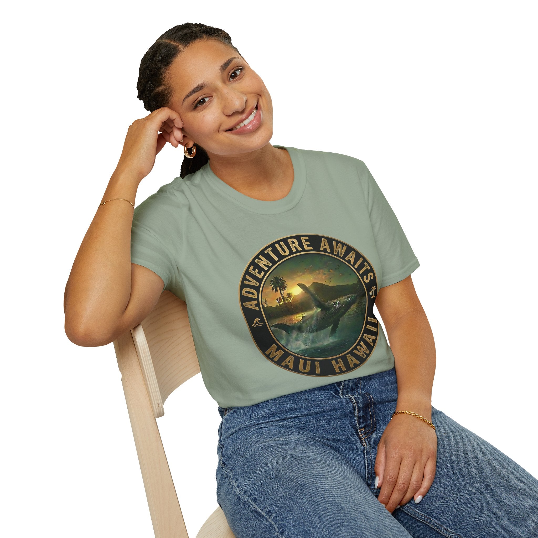 Maui Whale Jump T-Shirt — Island Ocean Sunset Tee
