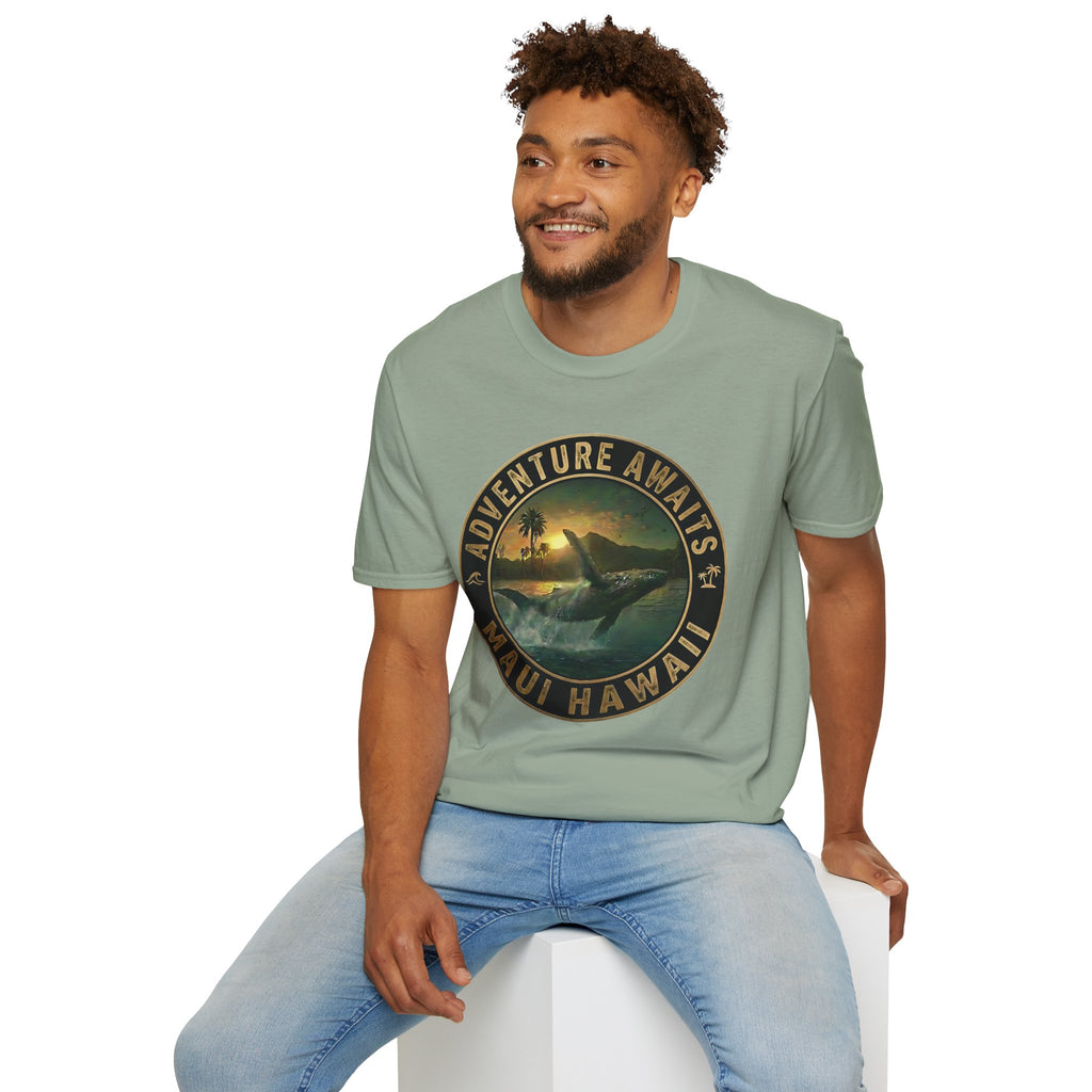 Maui Whale Jump T-Shirt — Island Ocean Sunset Tee