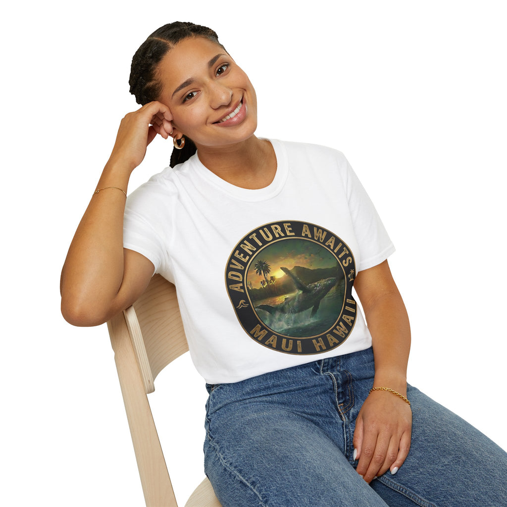 Maui Whale Jump T-Shirt — Island Ocean Sunset Tee