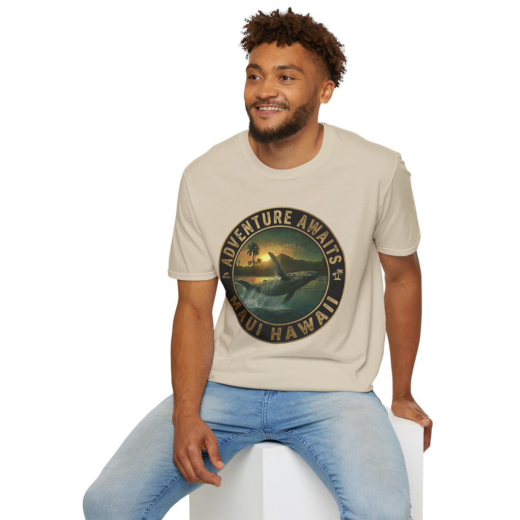 Maui Whale Jump T-Shirt — Island Ocean Sunset Tee