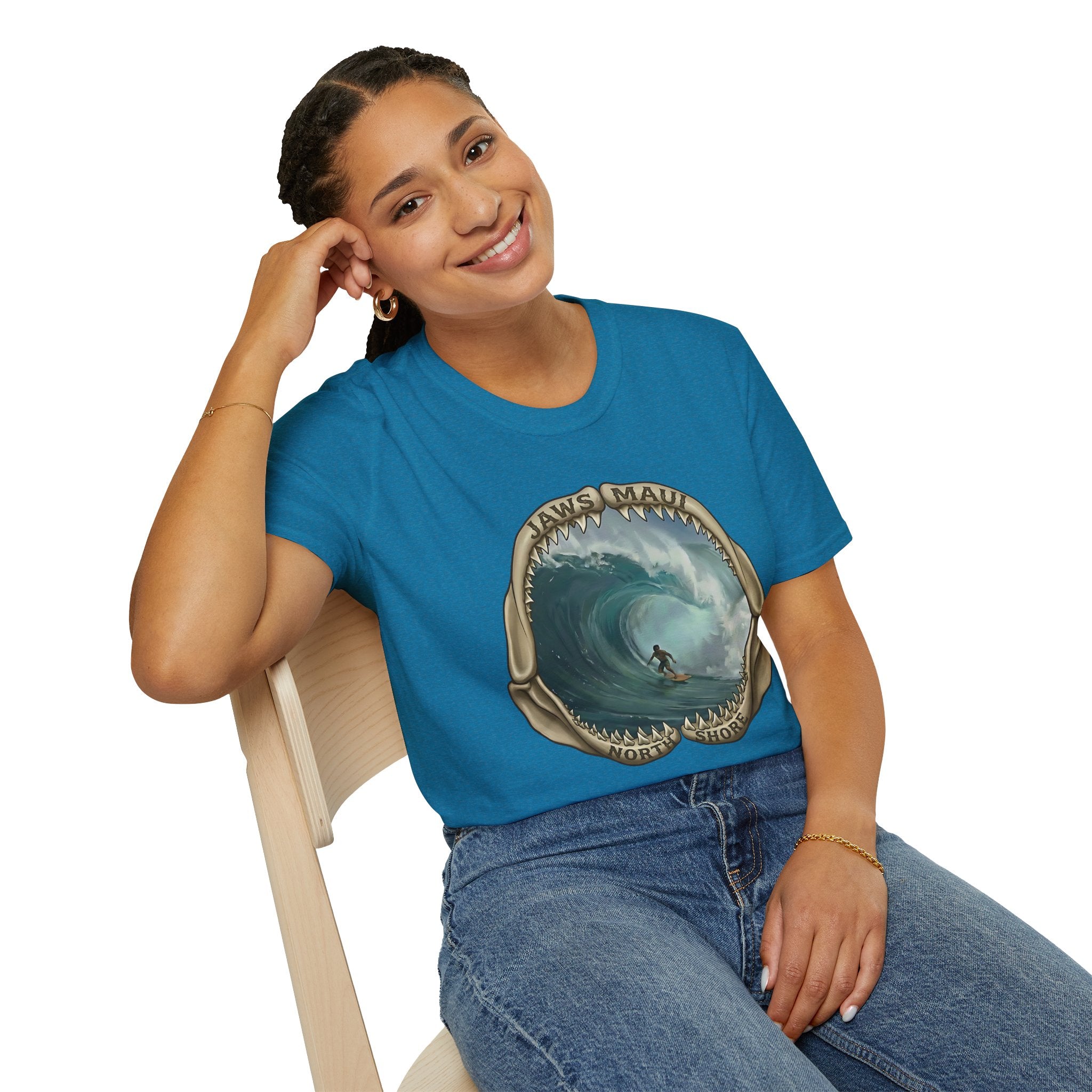 Jaws Maui Big Wave Surfer T-Shirt — Shark Jaws Graphic
