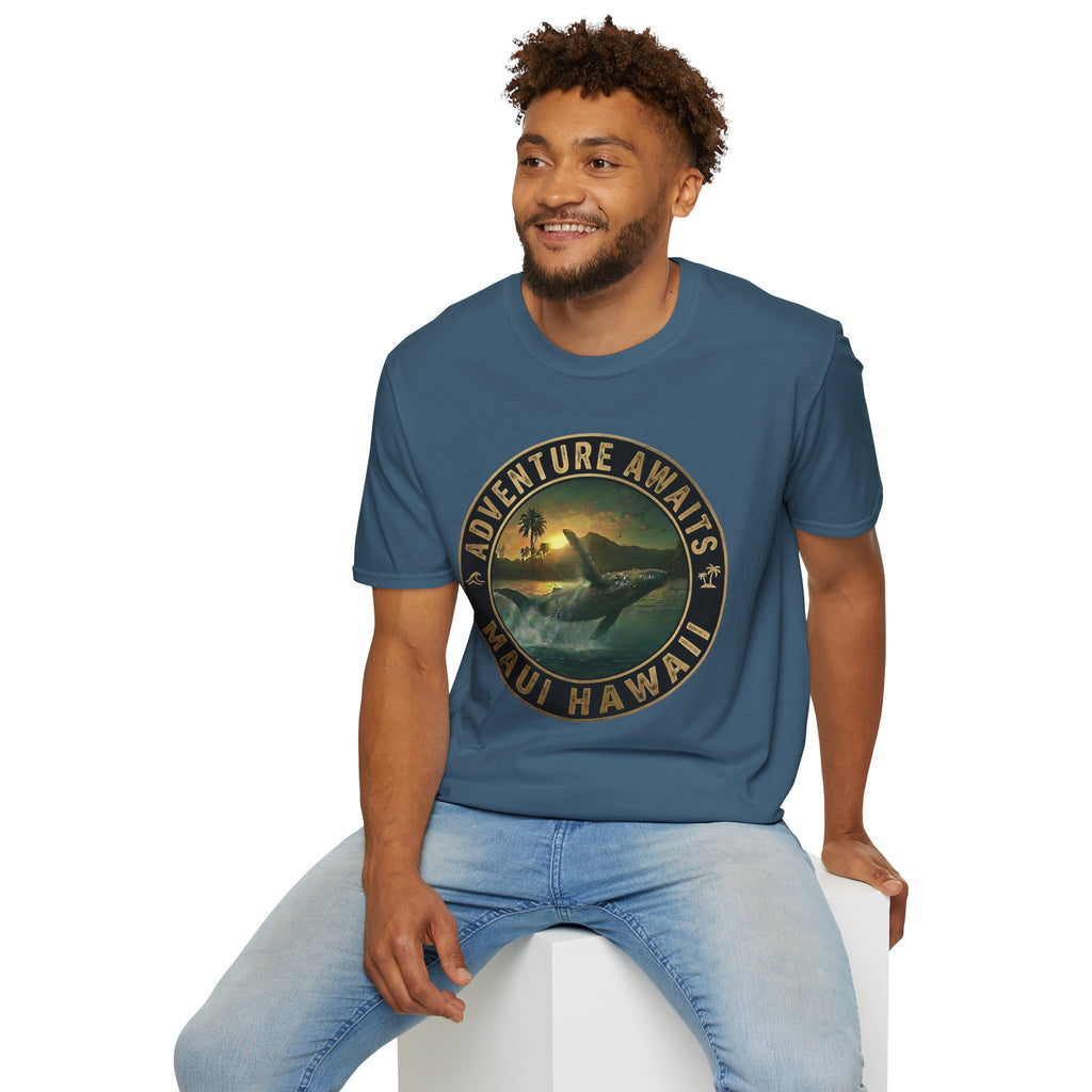 Maui Whale Jump T-Shirt — Island Ocean Sunset Tee