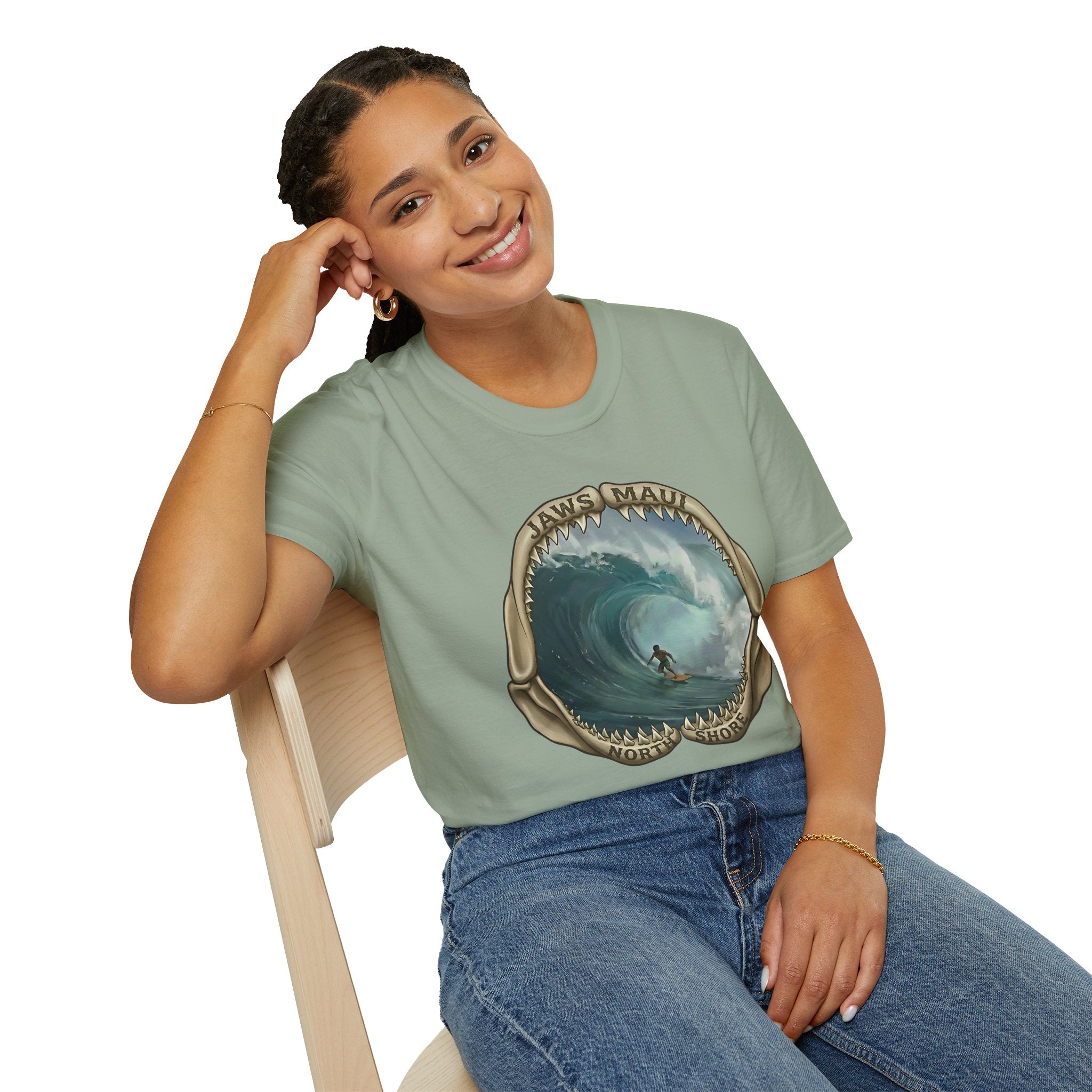 Jaws Maui Big Wave Surfer T-Shirt — Shark Jaws Graphic
