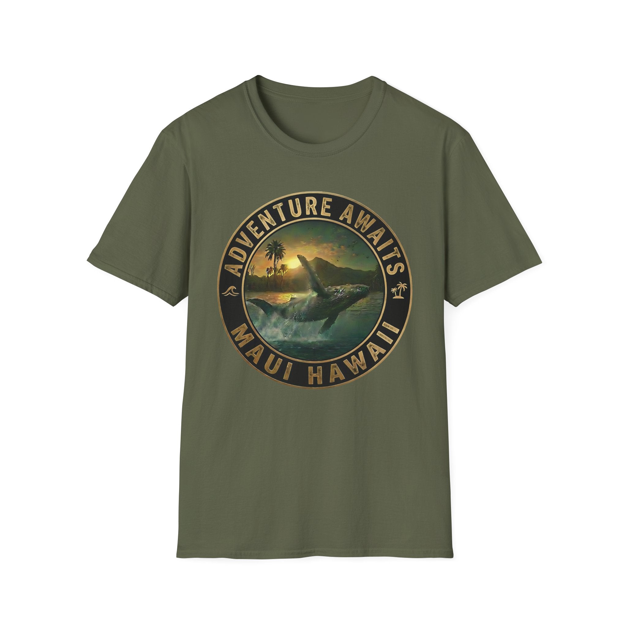 Maui Whale Jump T-Shirt — Island Ocean Sunset Tee