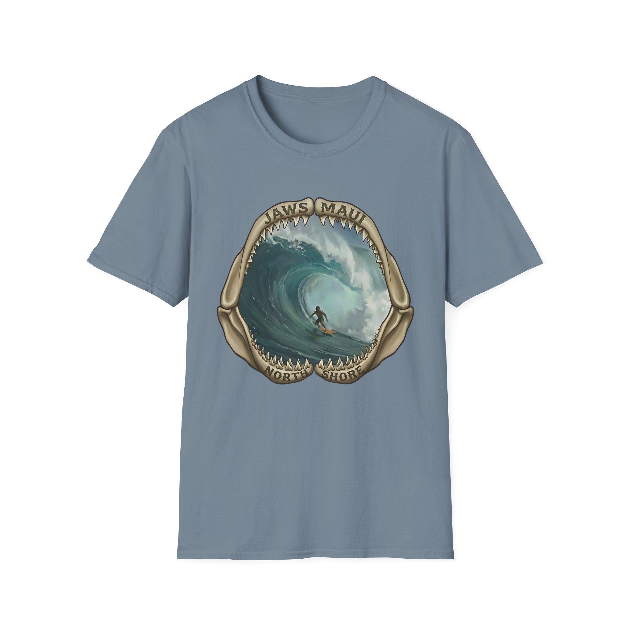 Jaws Maui Big Wave Surfer T-Shirt — Shark Jaws Graphic